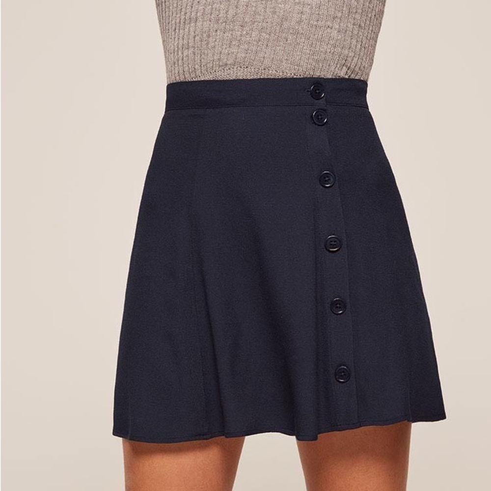 Reformation Delia skirt navy size 2